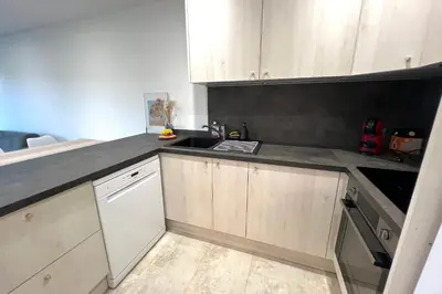 Cuisine ou kitchenette dans l'établissement JUAN LES PINS - 4 people - swimming pool