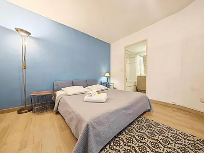 Un ou plusieurs lits dans un hébergement de l'établissement Studio Etoile d'Or by Viva Riviera