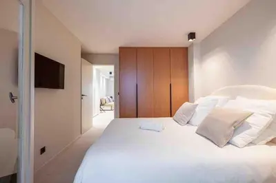 Un ou plusieurs lits dans un hébergement de l'établissement Pasteur Luxury apartment la Croisette
