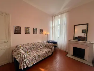 Un ou plusieurs lits dans un hébergement de l'établissement A005 Spacious and bright apt close to Croisette