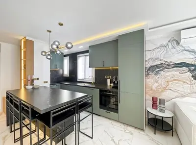Cuisine ou kitchenette dans l'établissement Appartement Moderne à Cannes
