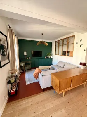 Un ou plusieurs lits dans un hébergement de l'établissement Casa Cheppio Appartement cœur Antibes