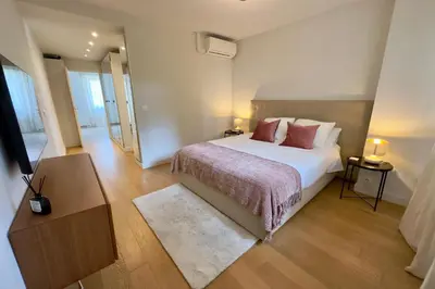 Un ou plusieurs lits dans un hébergement de l'établissement Villa Magnolia Apartment Cannes Film Festival Private Pool