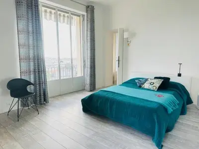 Un ou plusieurs lits dans un hébergement de l'établissement Appartement Roi Albert