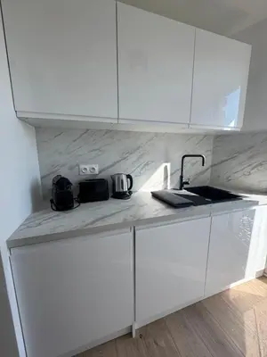 Cuisine ou kitchenette dans l'établissement Les Venitiennes