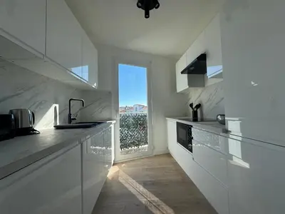 Cuisine ou kitchenette dans l'établissement Les Venitiennes