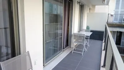 Balcon ou terrasse dans l'établissement Elegant F2 with all comforts in center of Cannes