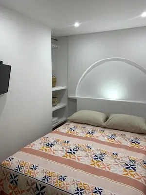 Un ou plusieurs lits dans un hébergement de l'établissement Appartement vue mer tout confort