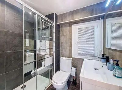 Salle de bains dans l'établissement Le Romance - Palm Beach - Sea View - Wi-Fi - Air Conditioning