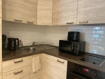 Cuisine ou kitchenette dans l'établissement Verginia