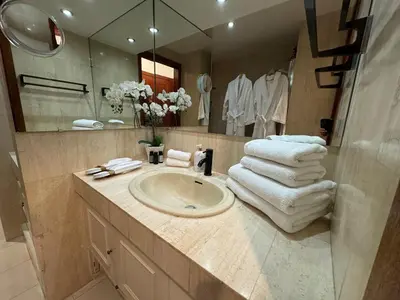 Salle de bains dans l'établissement Chic 2 bedroom with Huge Terrace and Pool Cannes
