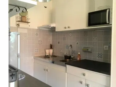 Cuisine ou kitchenette dans l'établissement Echappèe belle en bord de mer