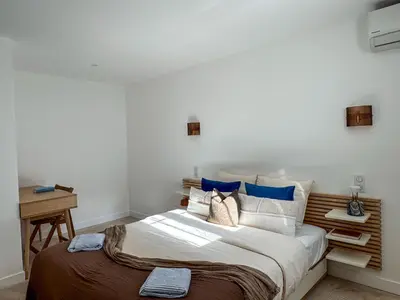 Un ou plusieurs lits dans un hébergement de l'établissement Grand appartement rénové - Jardin et Parking - CZ