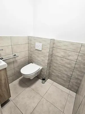 Salle de bains dans l'établissement Zenao Appart'hôtels Villeneuve Loubet