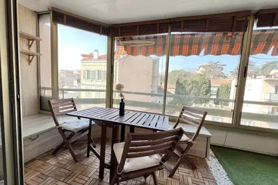 Balcon ou terrasse dans l'établissement T2 apartment with terrace in Cannes