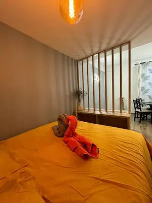 Un ou plusieurs lits dans un hébergement de l'établissement Appartement rempart d'Antibes