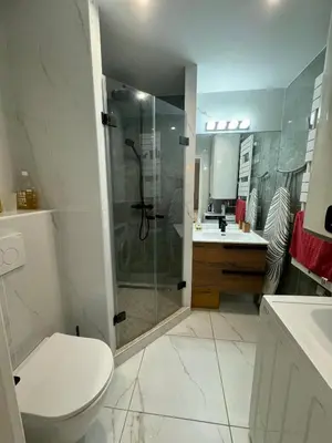 Salle de bains dans l'établissement Appartement rempart d'Antibes