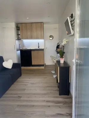 Cuisine ou kitchenette dans l'établissement Studio cosy Cannes à 250 m de la plage, pointe Croisette