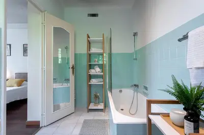 Salle de bains dans l'établissement Villa Roxane
