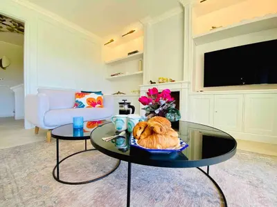 Coin salon dans l'établissement Villa cap d'antibes