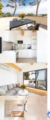 Cuisine ou kitchenette dans l'établissement Cap Antibes Villa