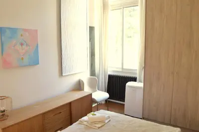 Un ou plusieurs lits dans un hébergement de l'établissement Charming Apartment Cannes City Center and Beaches