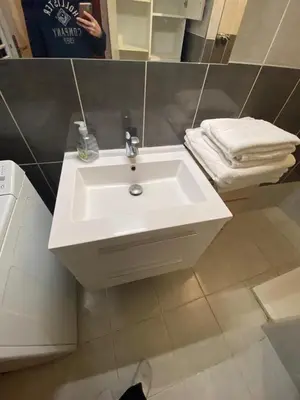 Salle de bains dans l'établissement T2 Proche plage - Centre cagnes sur mer
