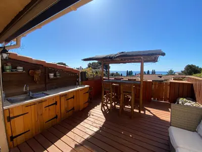 Balcon ou terrasse dans l'établissement Maison de la quieta