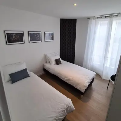 Un ou plusieurs lits dans un hébergement de l'établissement 2 Bedrooms 5 min walk to Croisette