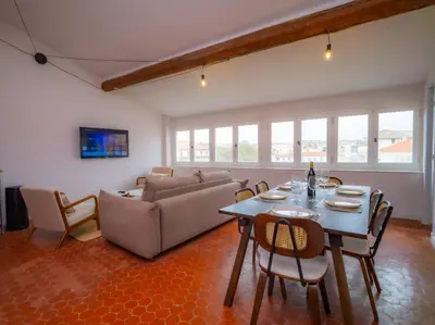 Coin salon dans l'établissement #401 Heart of Vieil Antibes - Place Nationale-High-End Newly Renovated & Furnished Appartment