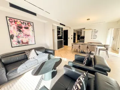 Coin salon dans l'établissement GRAY DUBOY D'ANGERS Luxury 3 bedrooms Croisette