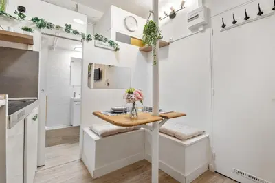 Cuisine ou kitchenette dans l'établissement Nice Renting - GUILLAUMONT - Cozy Studio Beach Picasso Museum Local Market