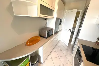 Cuisine ou kitchenette dans l'établissement JUAN LES PINS 4 people Pool Garage