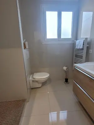 Salle de bains dans l'établissement Center Cannes Hippocampe