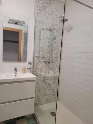 Salle de bains dans l'établissement Center Cannes Hippocampe