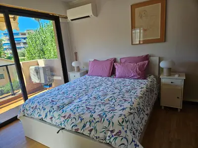 Un ou plusieurs lits dans un hébergement de l'établissement Vue mer beau 2 pieces