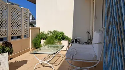 Balcon ou terrasse dans l'établissement Le CALIFORNIA T3