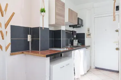 Cuisine ou kitchenette dans l'établissement Le Léo - Terrasse, Parking, Piscine, Netflix