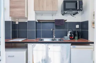 Cuisine ou kitchenette dans l'établissement Le Léo - Terrasse, Parking, Piscine, Netflix