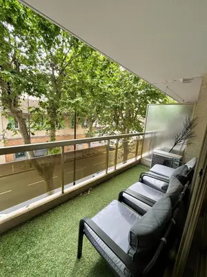 Balcon ou terrasse dans l'établissement Juan-les-Pins 2 pièces avec parking & proches des plages