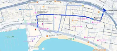 Plan de l'établissement Bright and vast studio terrace easy parking Cannes heart of town 1 mn