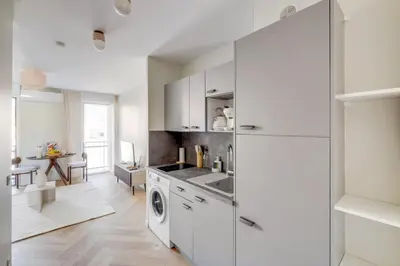 Cuisine ou kitchenette dans l'établissement Cozy Cannes