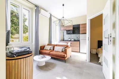 Cuisine ou kitchenette dans l'établissement Lumière Azuréenne