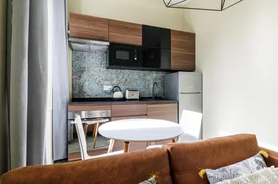 Cuisine ou kitchenette dans l'établissement Lumière Azuréenne