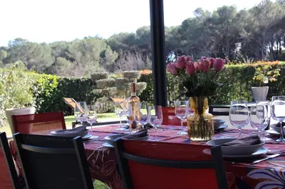 Jardin de l'établissement Villa Les Jasmins - Le Cannet-Vallauris - Modern with AC, ideal for fun and work