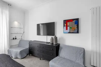 Coin salon dans l'établissement Croisette 65 apartment-Miramar residence