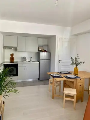 Cuisine ou kitchenette dans l'établissement Appartement lumineux, rénové et à 10 min de la plage & parking - Cagnes sur Mer !