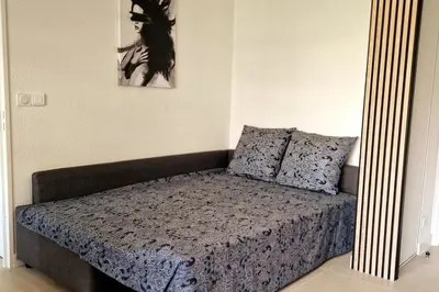 Un ou plusieurs lits dans un hébergement de l'établissement Beautiful 2P 39 m2, AC, balcony