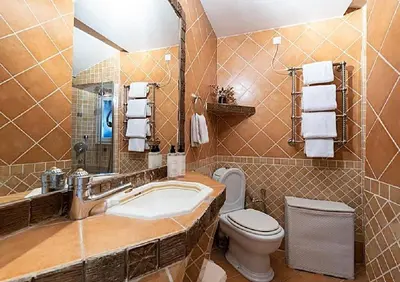 Salle de bains dans l'établissement L'AUTHENTIQUE charme rustique et rétro proche Croisette et plages