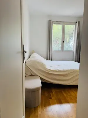 Un ou plusieurs lits dans un hébergement de l'établissement Spacieux T2 à Mougins-le-Haut